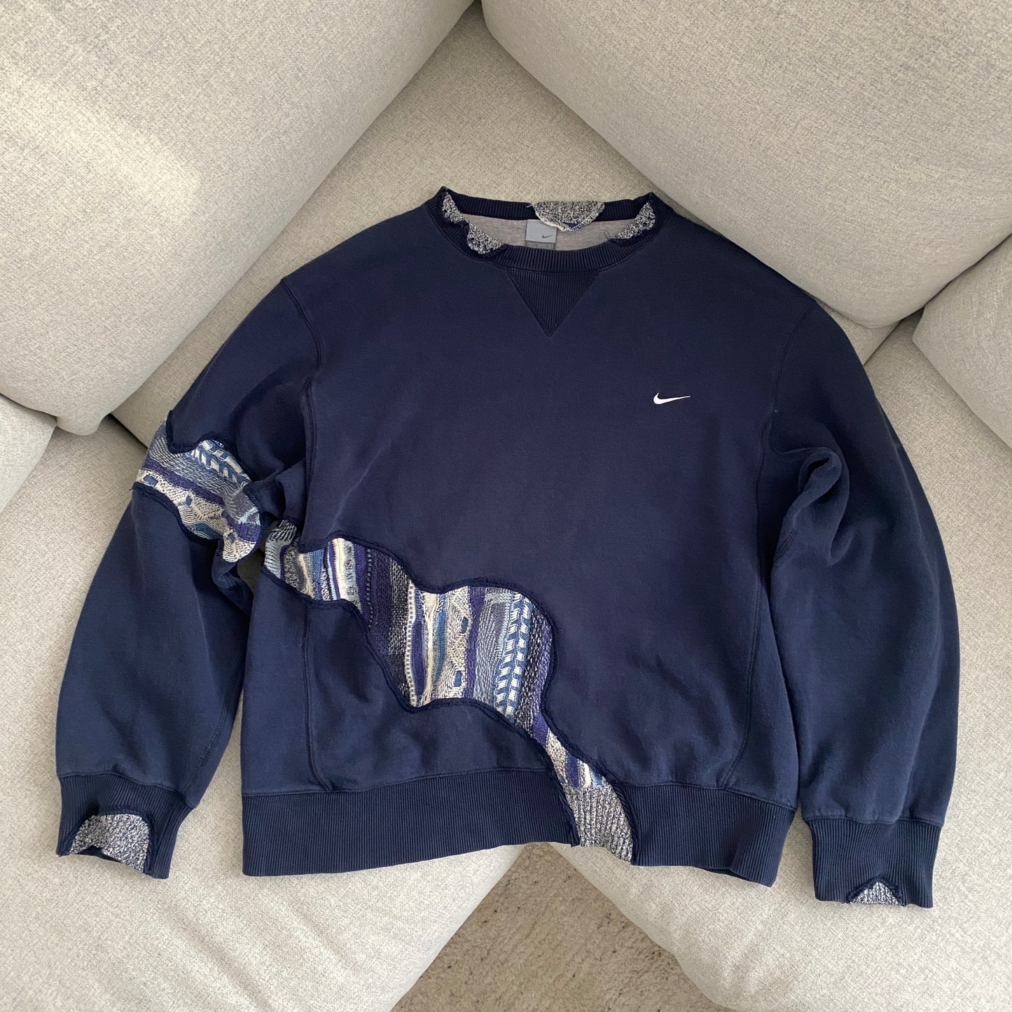 SPVNS STUDIOS: reworked vintage Nike x Carlo Colucci Style knit sweater (L)