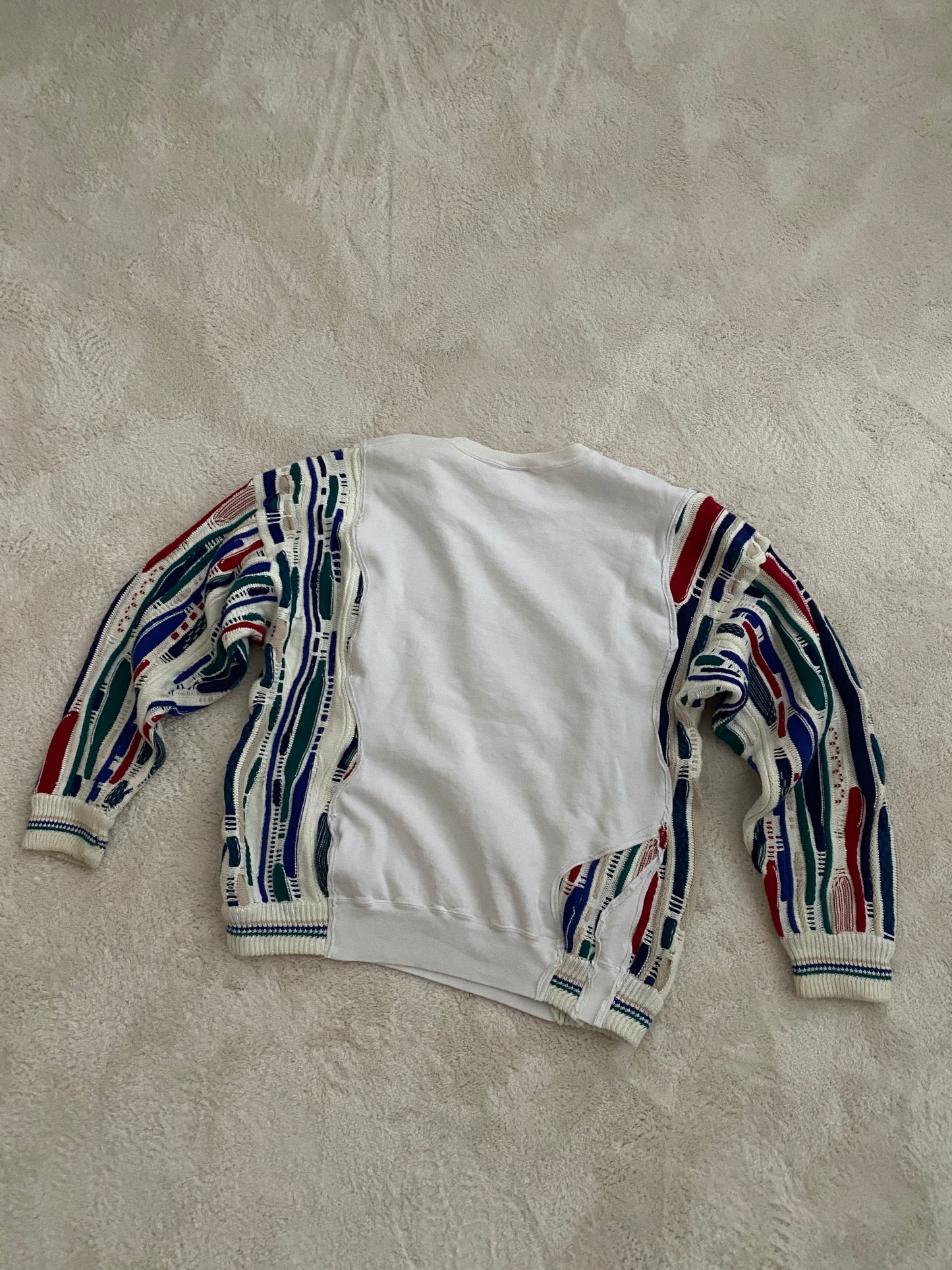 SPVNS STUDIOS: reworked vintage Champion x Carlo Colucci Style knit sweater (L)