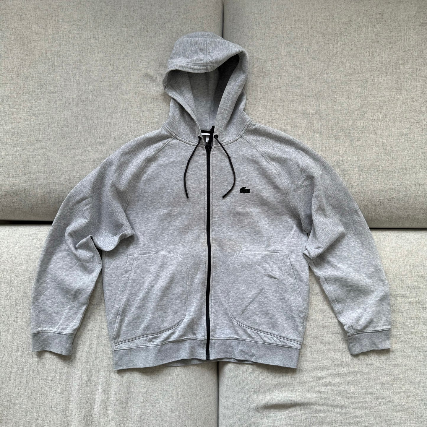 Lacoste heavy zip hoodie (L)