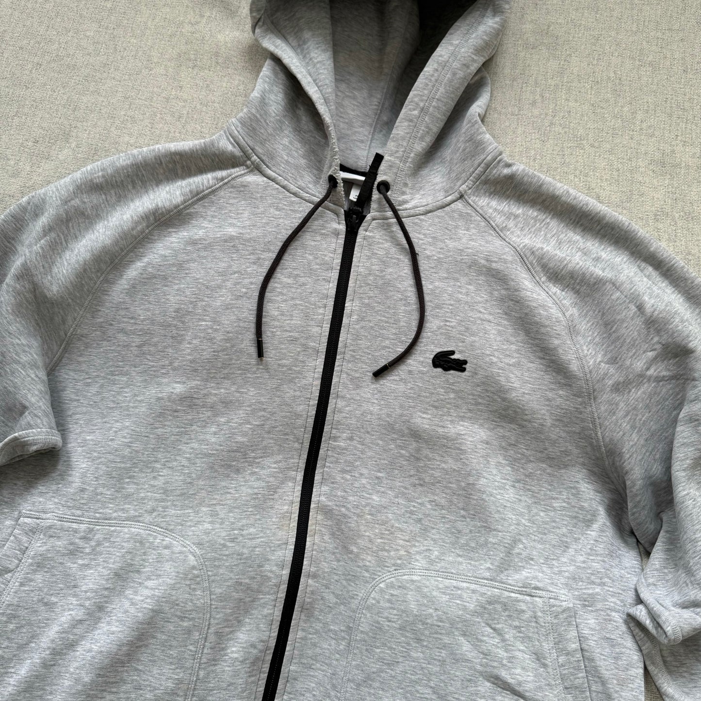 Lacoste heavy zip hoodie (L)