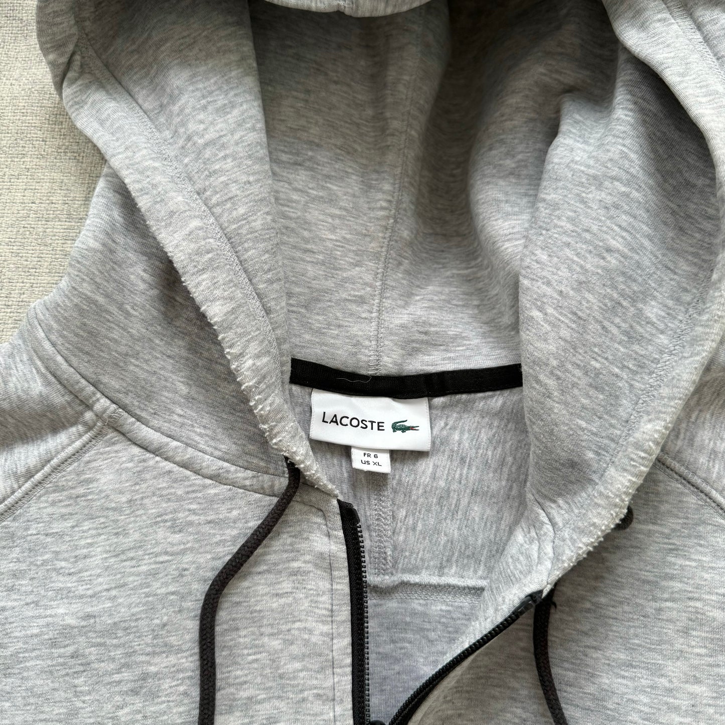Lacoste heavy zip hoodie (L)