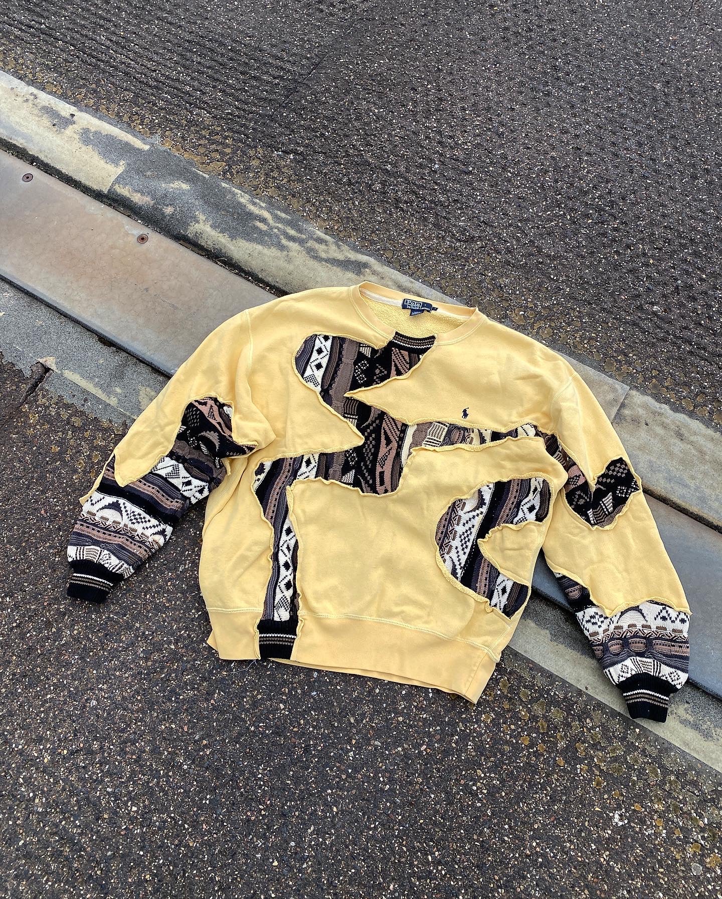 SPVNS STUDIOS: Polo Ralph Lauren x Coogi Style knit reworked sweater (L)