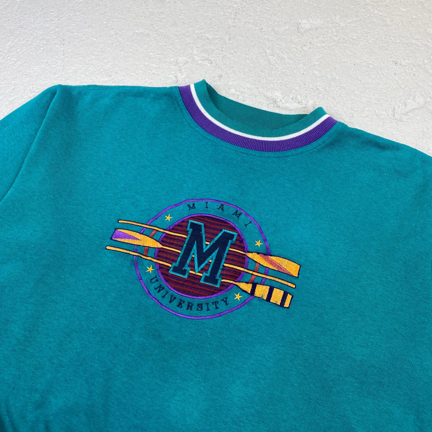 Miami University RARE heavyweight embroidered sweater (M)