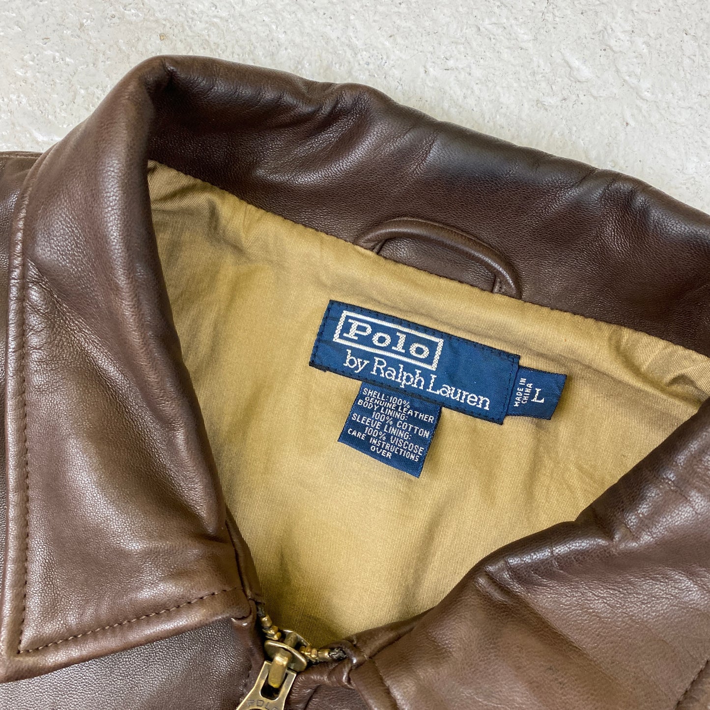 Polo Ralph Lauren RARE heavyweight leather jacket (L)