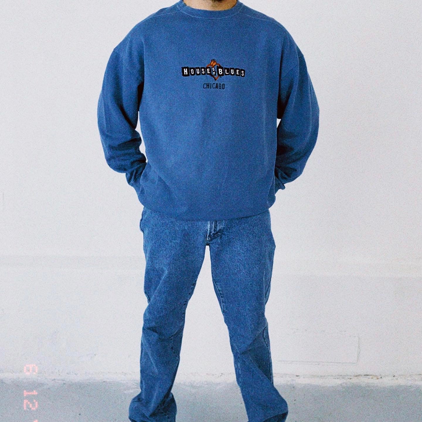 Chicago House of Blues RARE heavyweight washed sweater (XL)