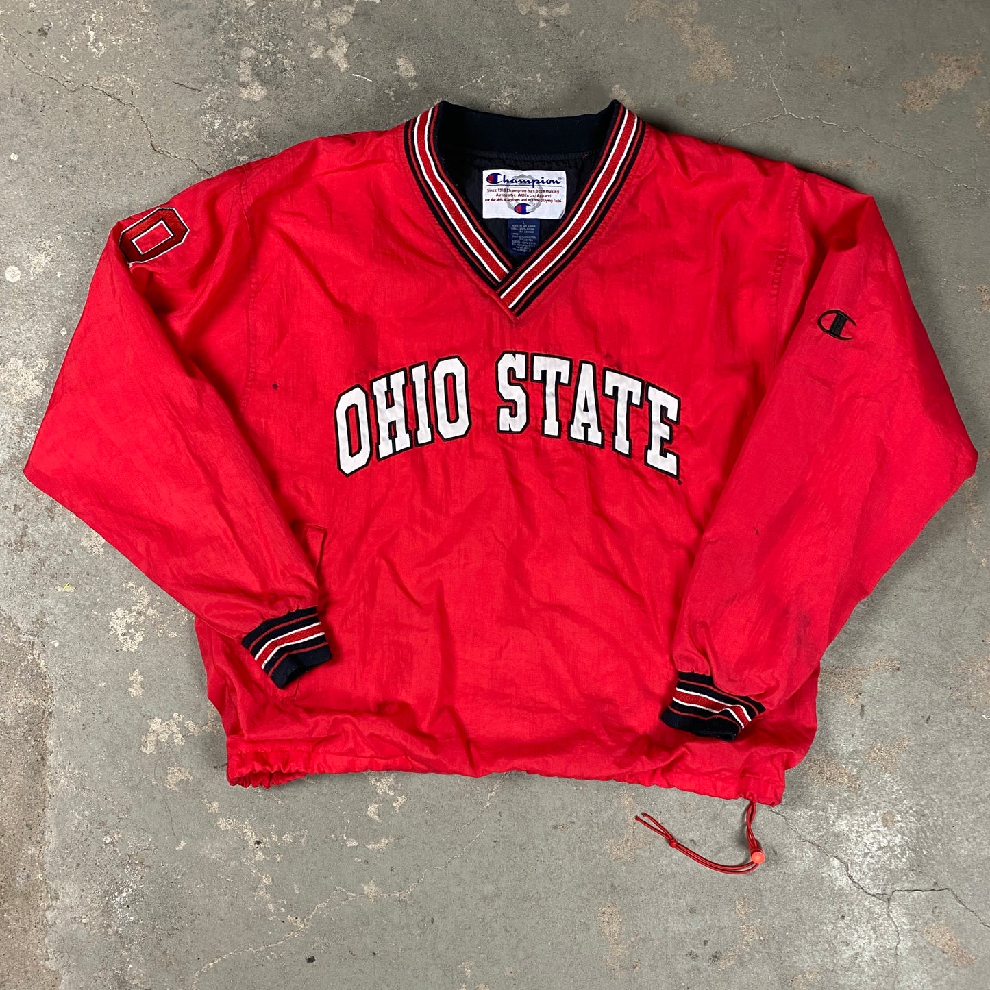 Champion Ohio State embroidered v-neck windbreaker (L)