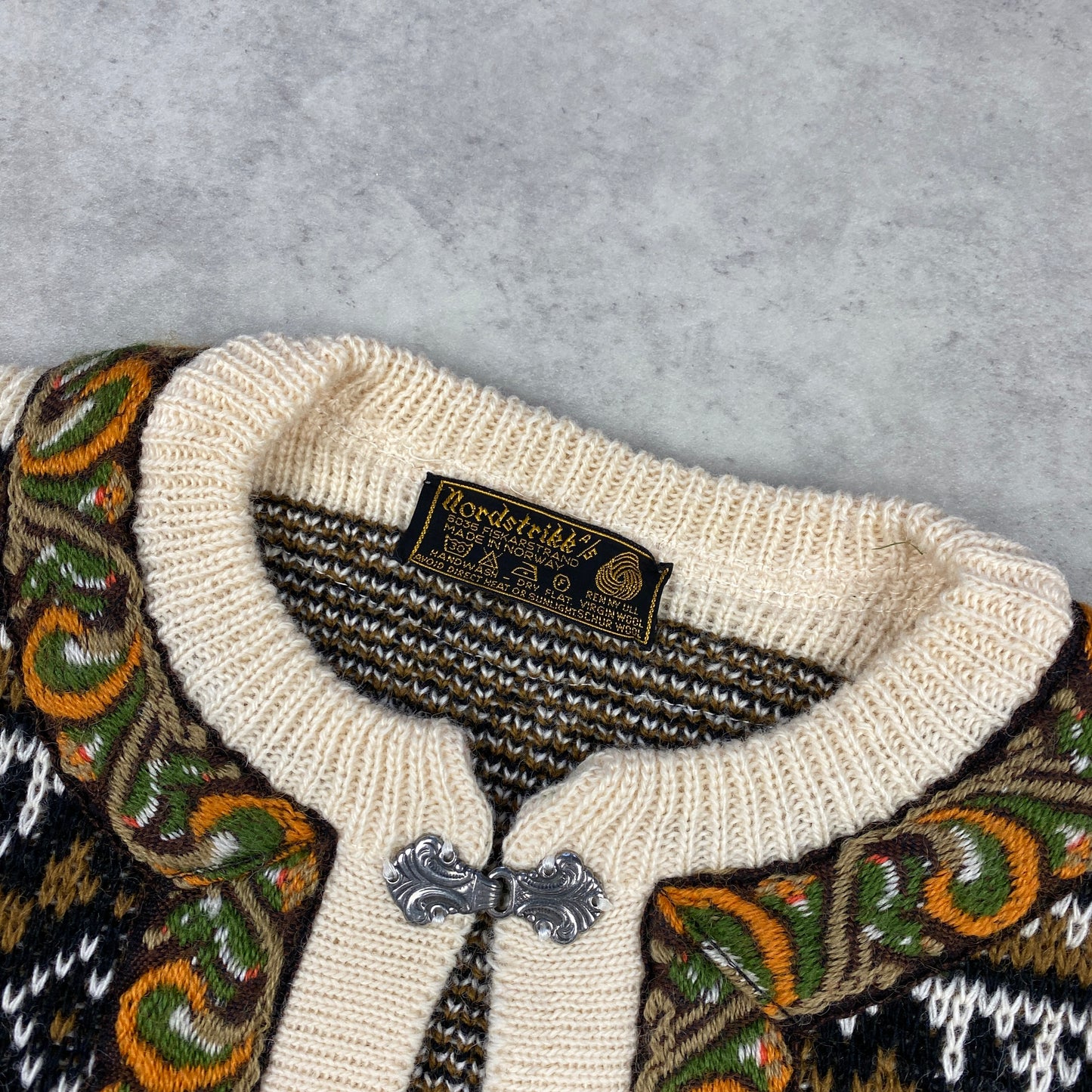 VTG knit heavyweight women cardigan (M)