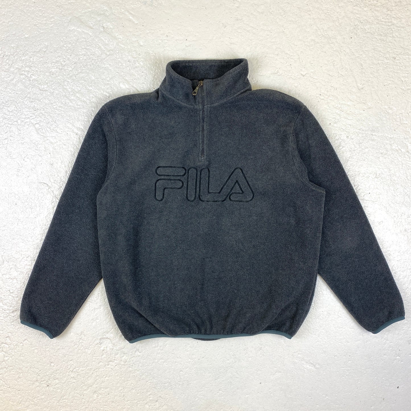 Fila embroidered 1/4 zip fleece sweater (M-L)