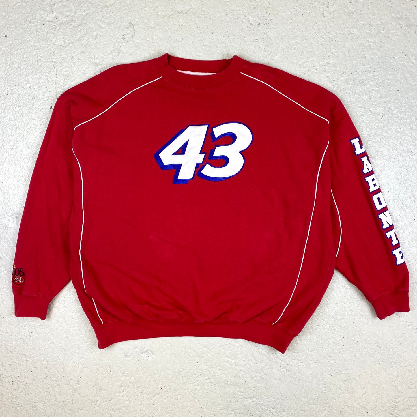 Nascar RARE Labonte 43 heavyweight Embroidered Sweater (XL-XXL)