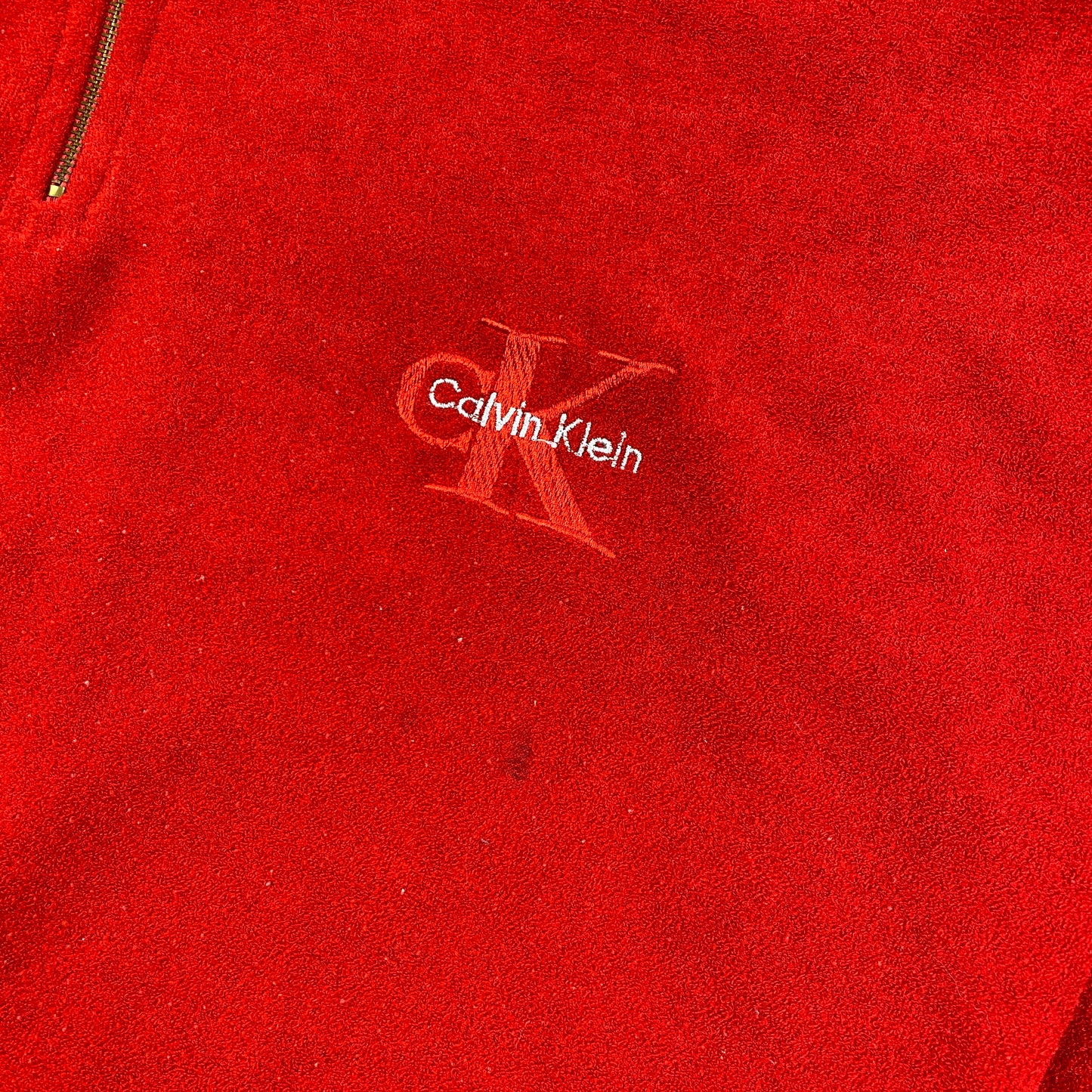 Calvin Klein fleece 1/4 zip sweater (L)