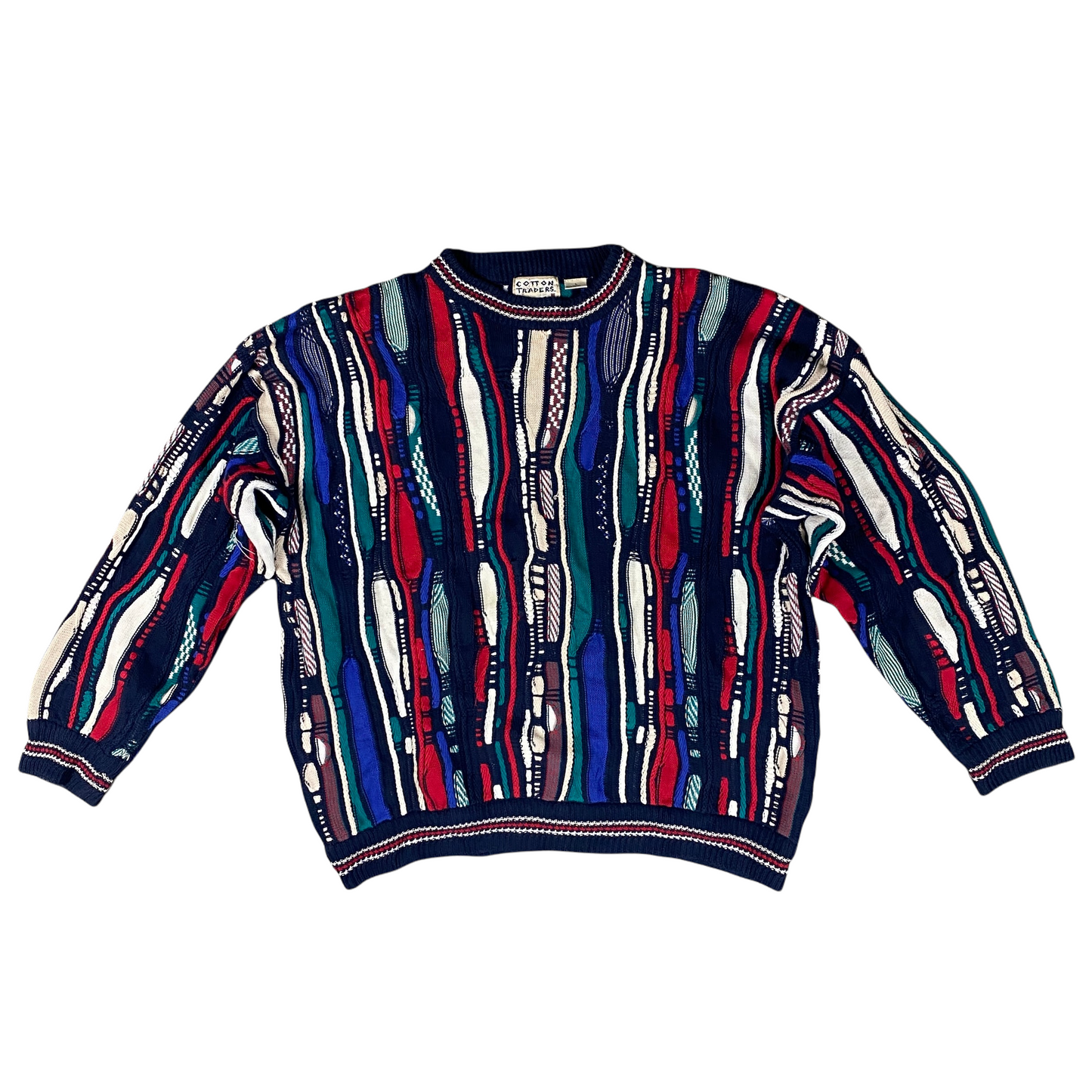Knit Cotton Traders RARE heavyweight sweater (L)