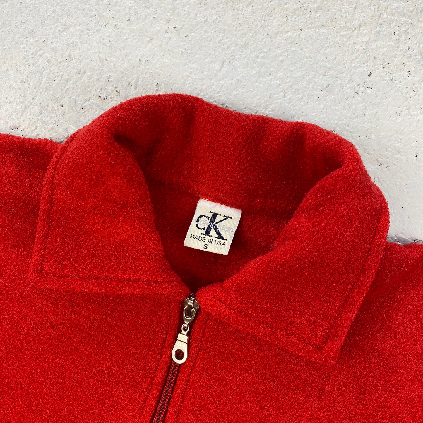 Calvin Klein RARE fleece 1/4 zip sweater (M)