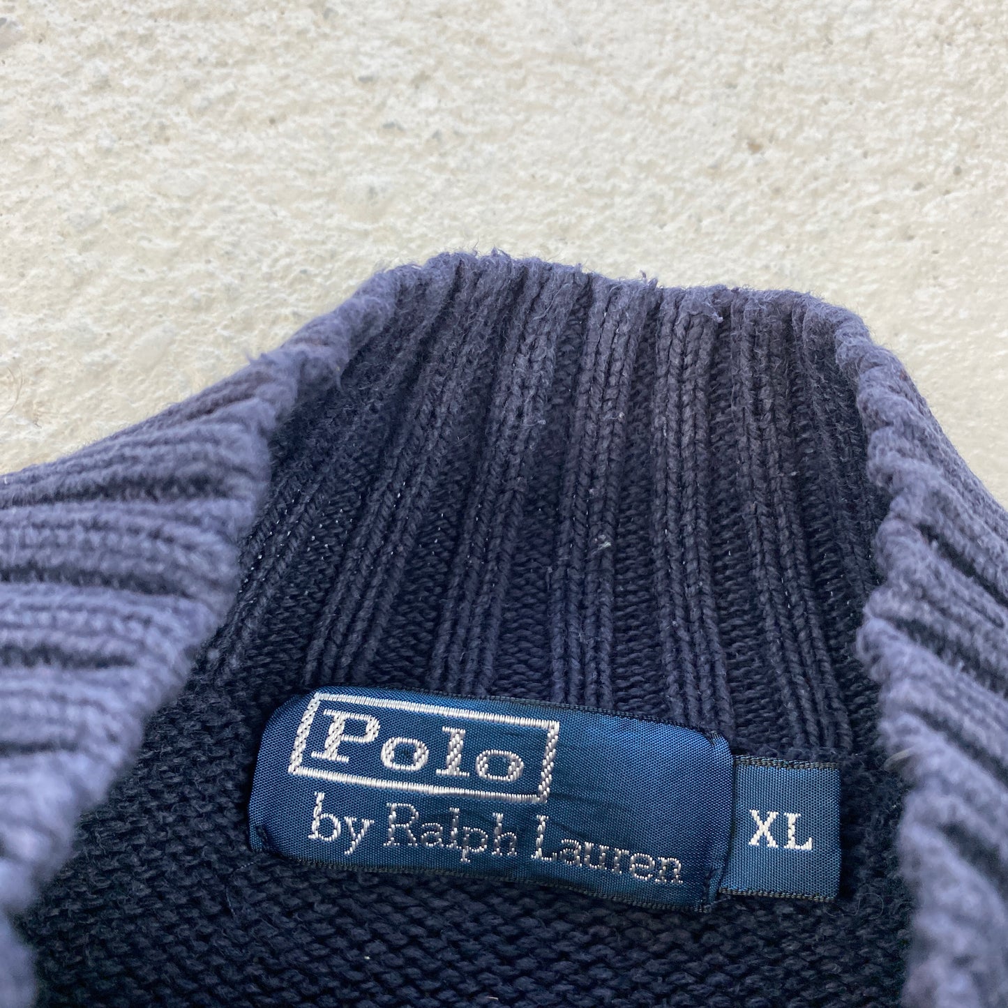 Polo Ralph Lauren 1/4 zip knit sweater (L-XL)
