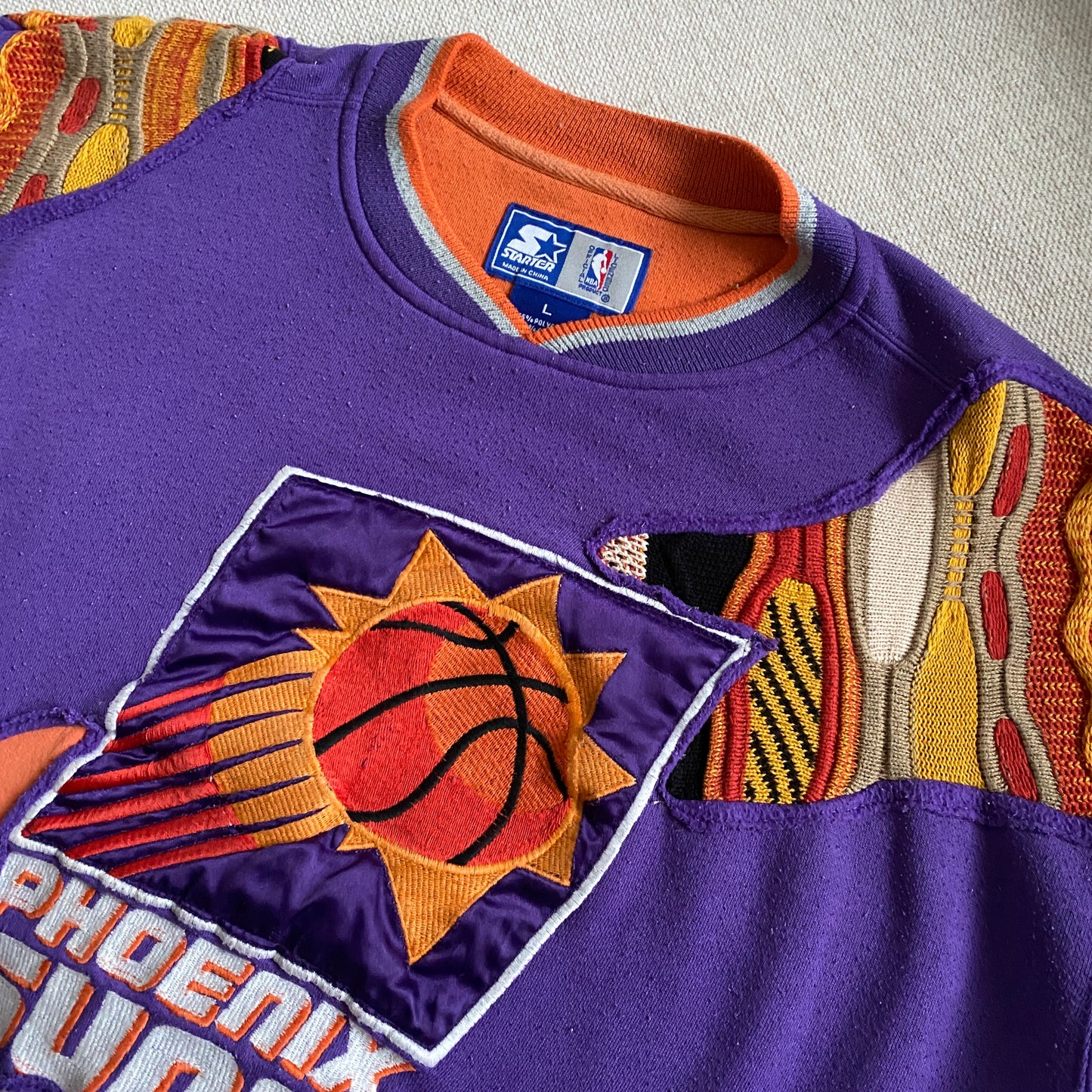 SPVNS STUDIOS: NBA Phoenix Suns x Coogi Style heavyweight knit sweater (L)