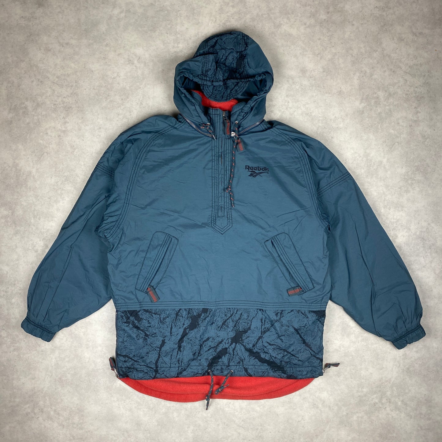 Reebok RARE 1/4 zip windbreaker (M-L)