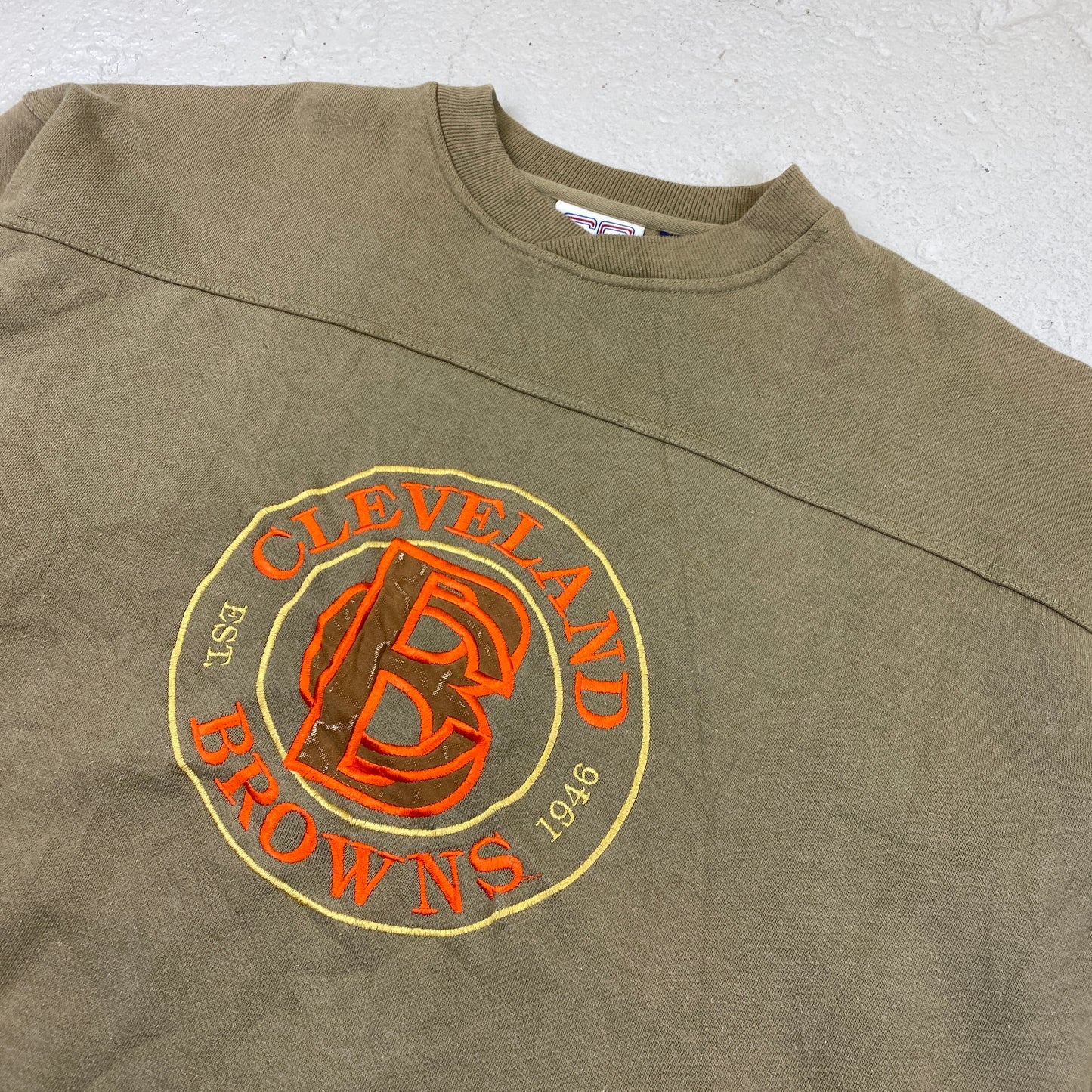 Browns RARE heavyweight embroidered sweater (L-XL)
