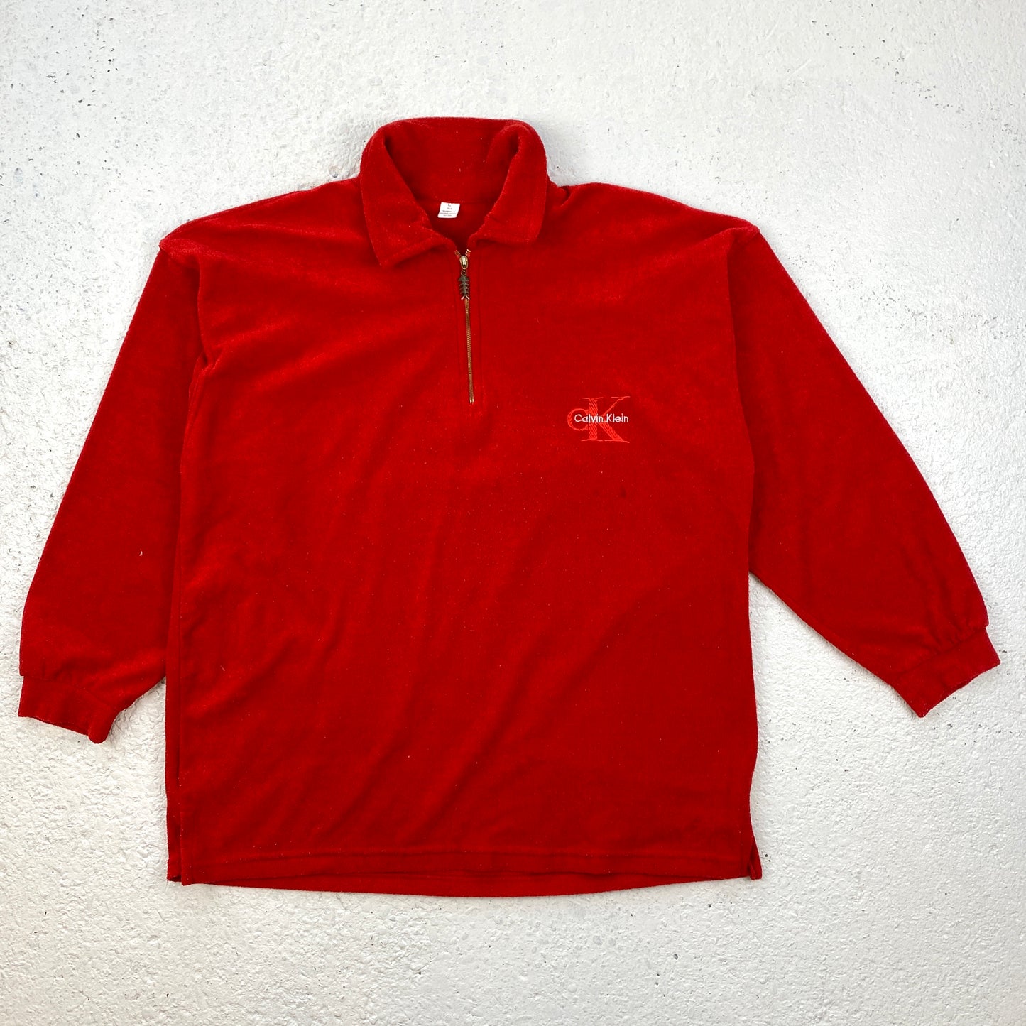 Calvin Klein fleece 1/4 zip sweater (L)