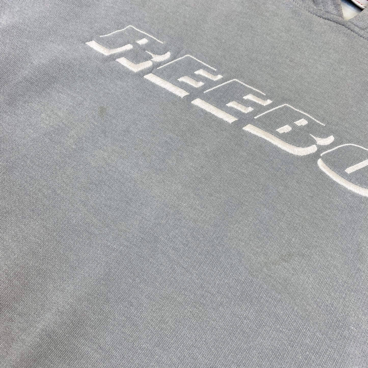 Reebok washed grey embroidered hoodie (L)