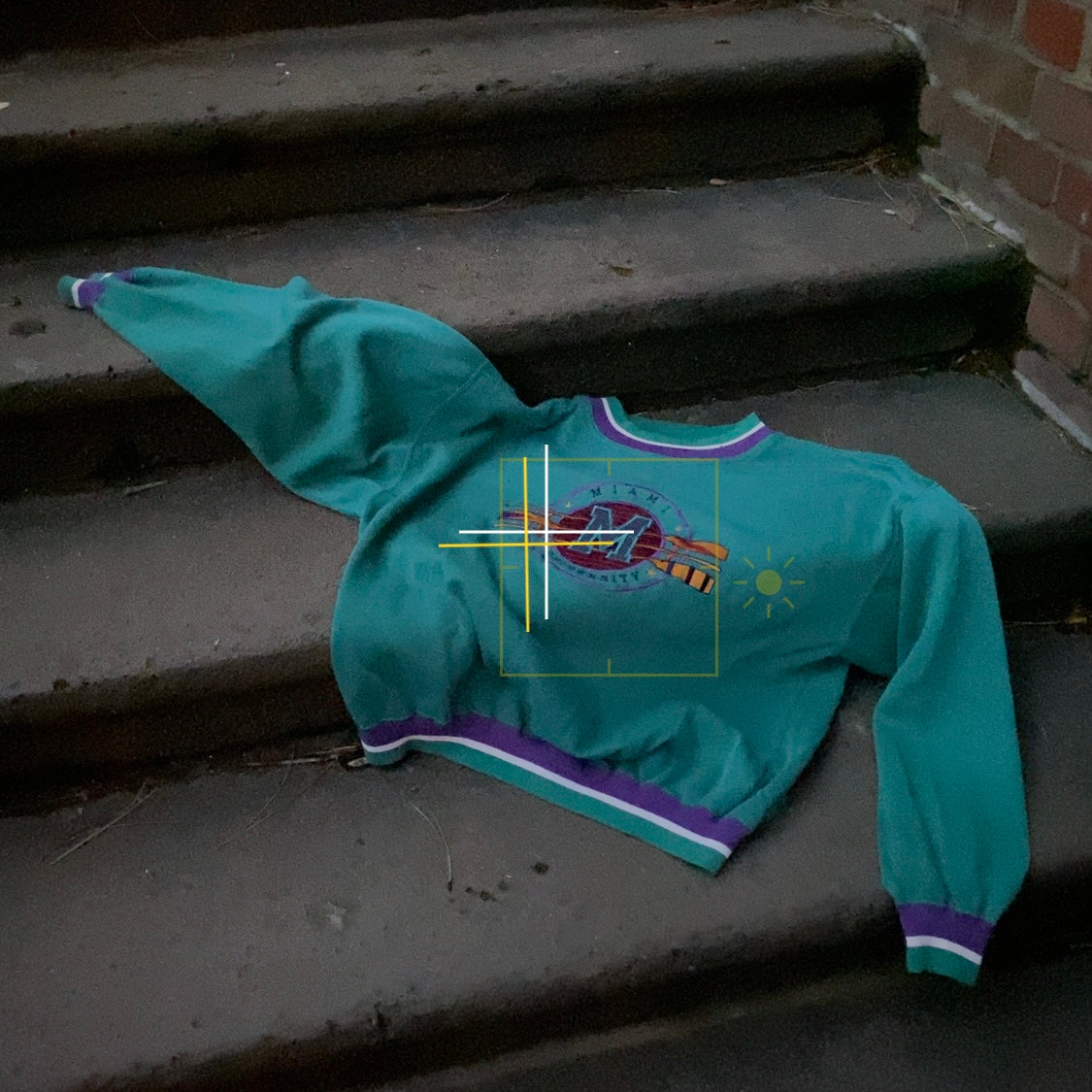 Miami University RARE heavyweight embroidered sweater (M)