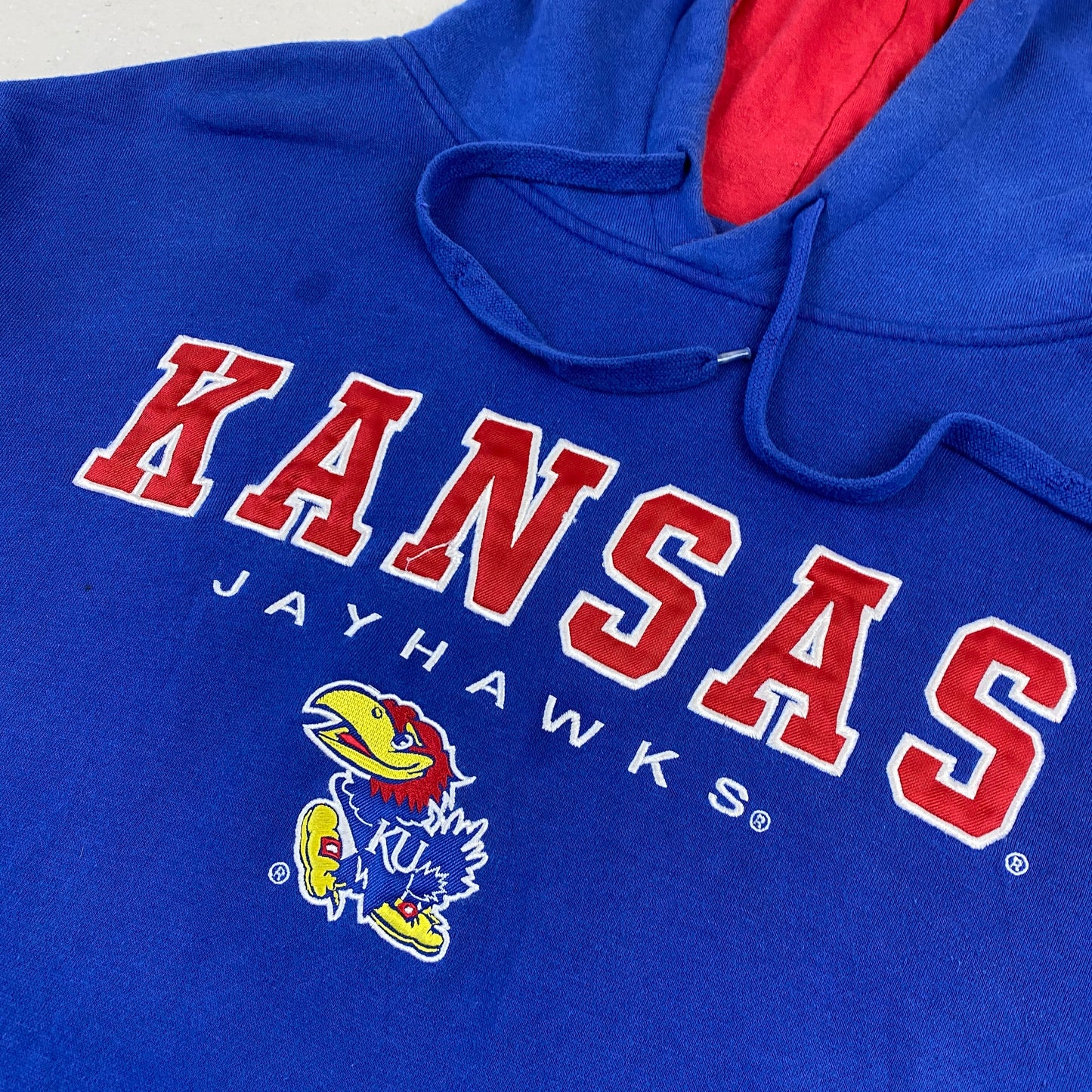 Kansas Jayhawks embroidered hoodie (XL)