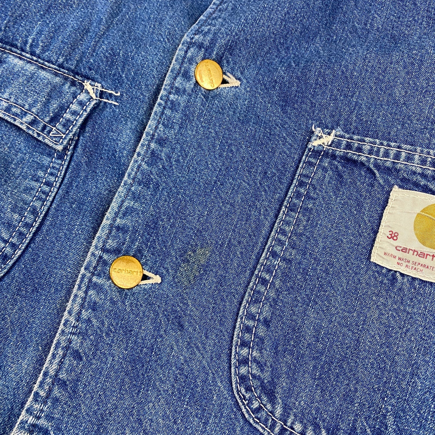 Carhartt distressed denim detroit jacket (M-L)