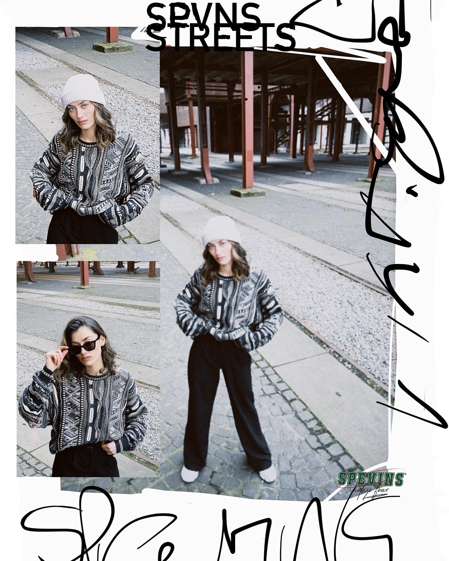 VTG RARE heavyweight knit sweater (L)