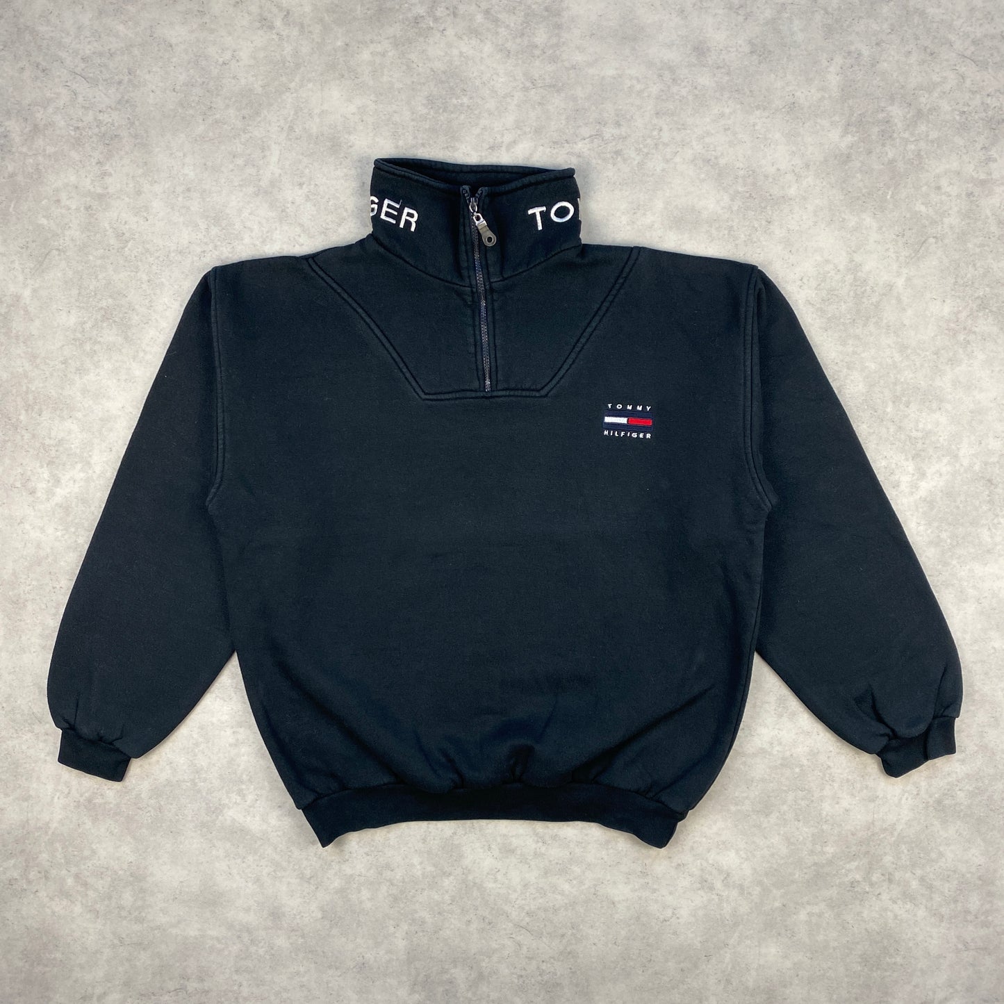 Tommy Hilfiger RARE 1/4 zip heavyweight sweater (L)