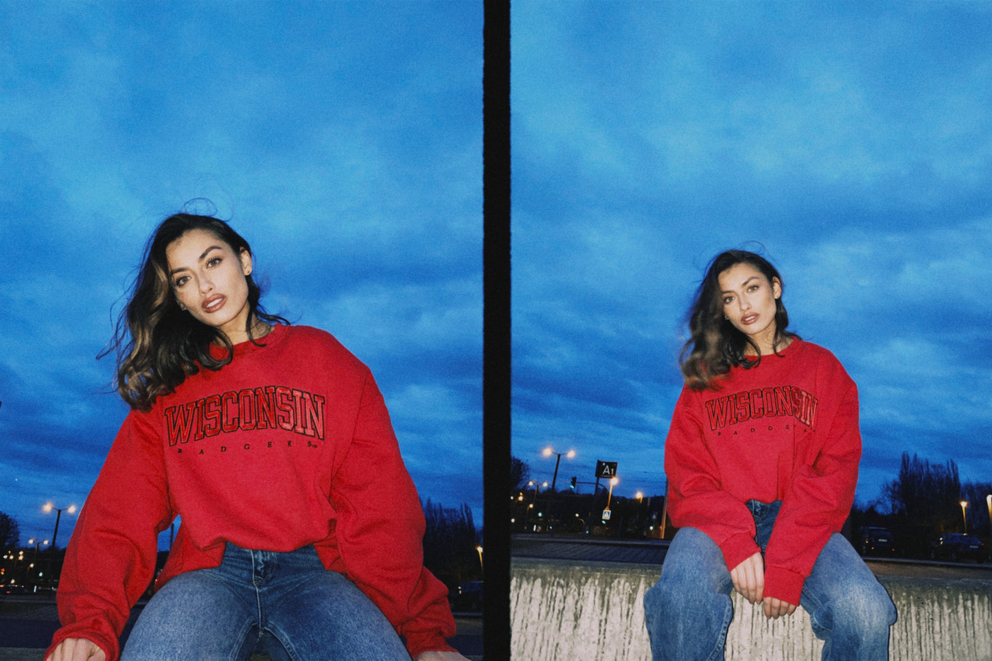 Wisconsin heavyweight embroidered sweater (L-XL)