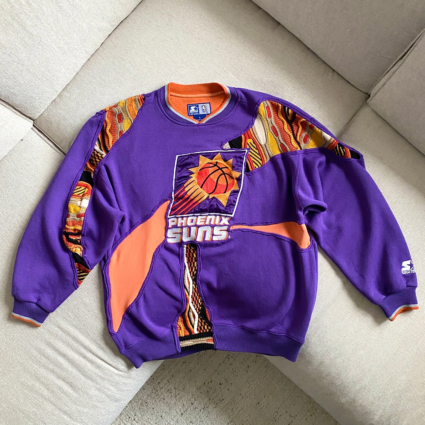SPVNS STUDIOS: NBA Phoenix Suns x Coogi Style heavyweight knit sweater (L)