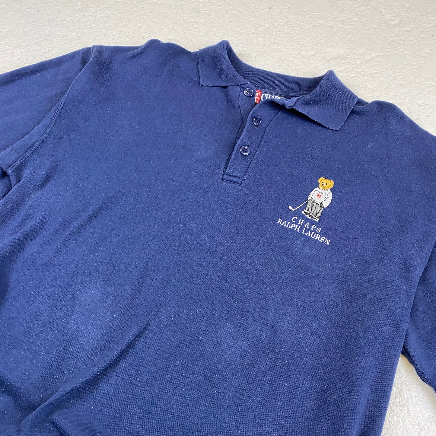 Ralph Lauren Bear RARE embroidered long sleeve shirt (L-XL)