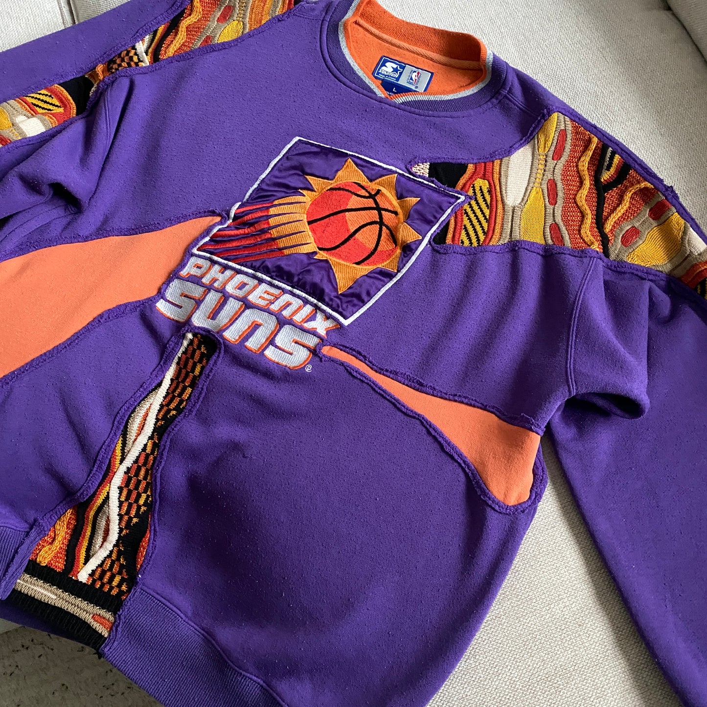 SPVNS STUDIOS: NBA Phoenix Suns x Coogi Style heavyweight knit sweater (L)