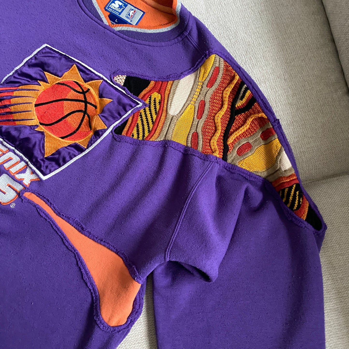 SPVNS STUDIOS: NBA Phoenix Suns x Coogi Style heavyweight knit sweater (L)