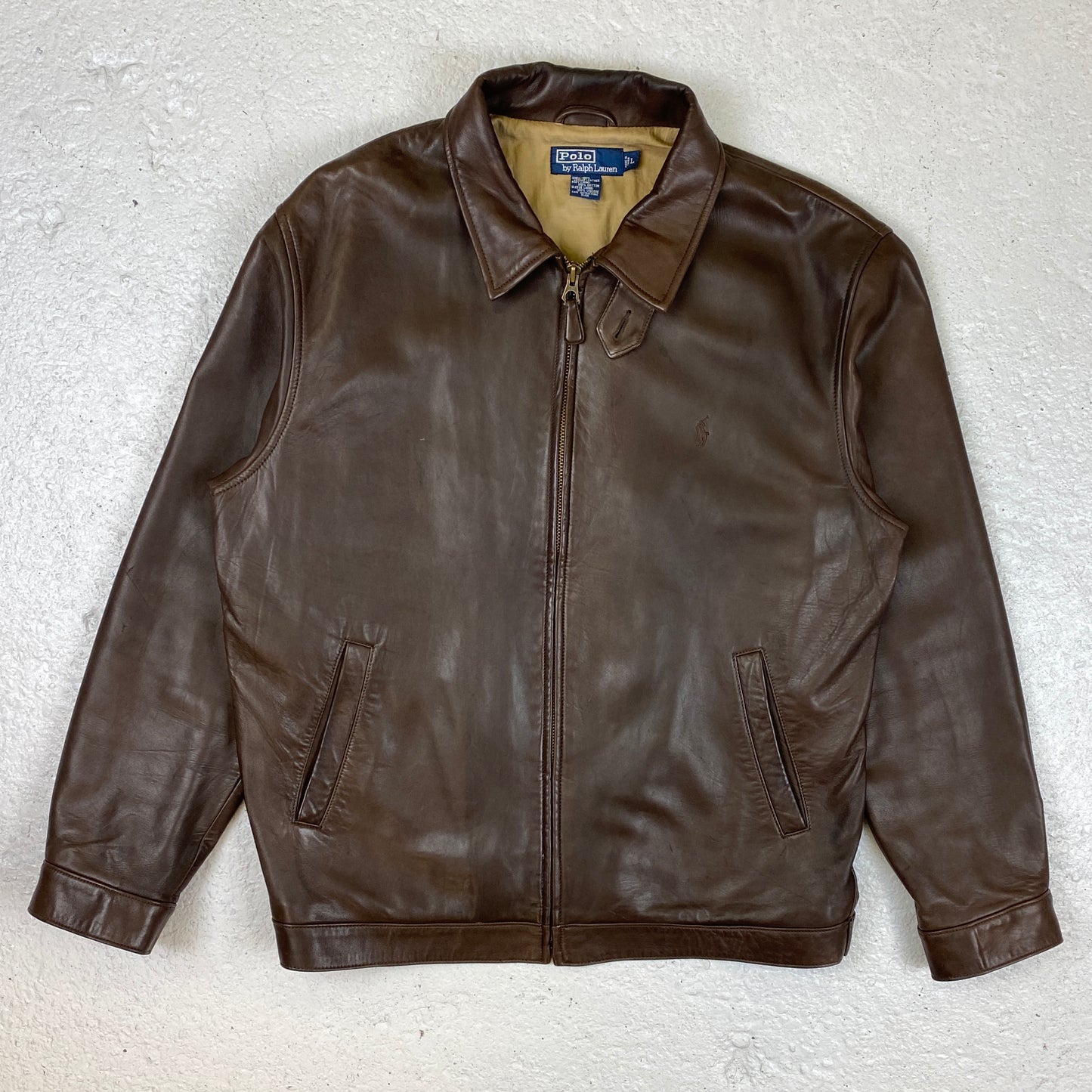 Polo Ralph Lauren RARE heavyweight leather jacket (L)