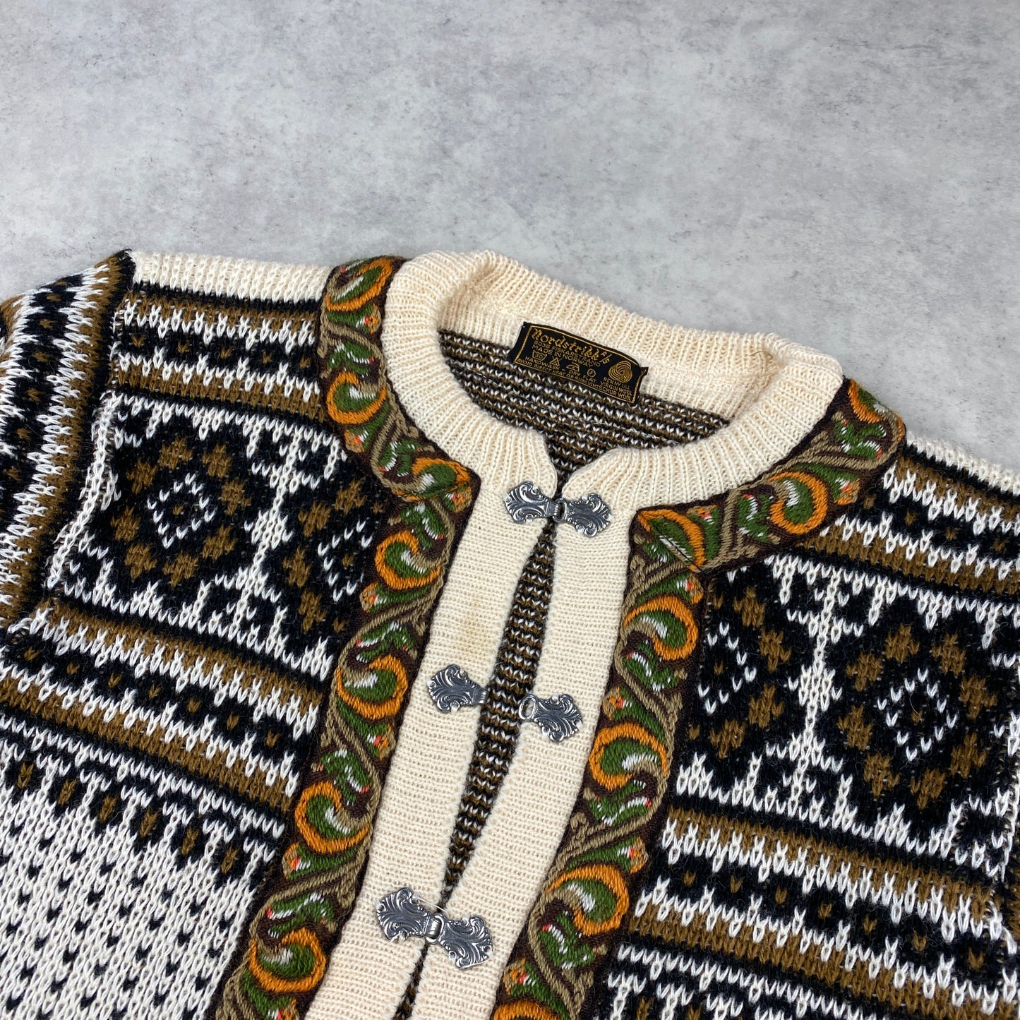 VTG knit heavyweight women cardigan (M)