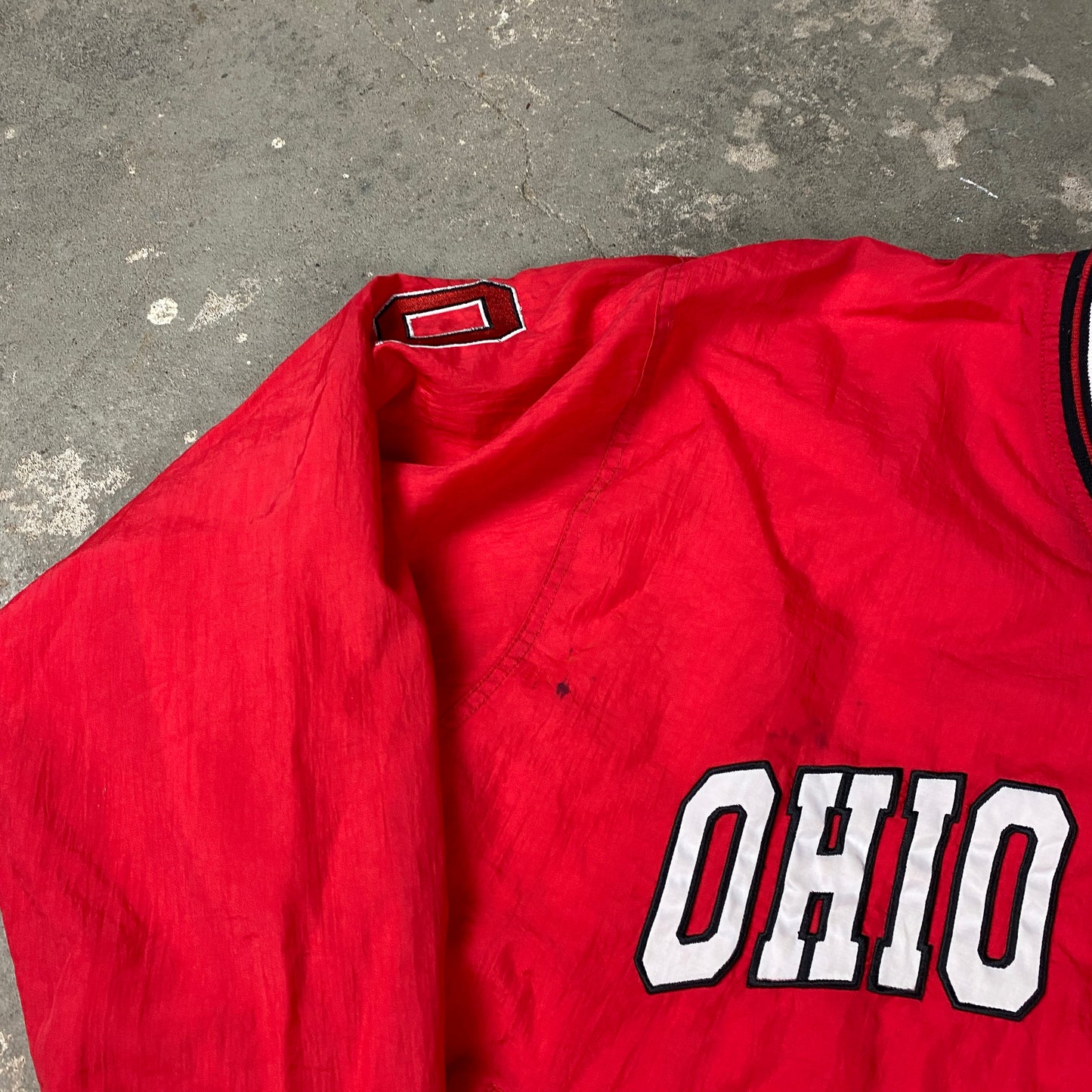 Champion Ohio State embroidered v-neck windbreaker (L)