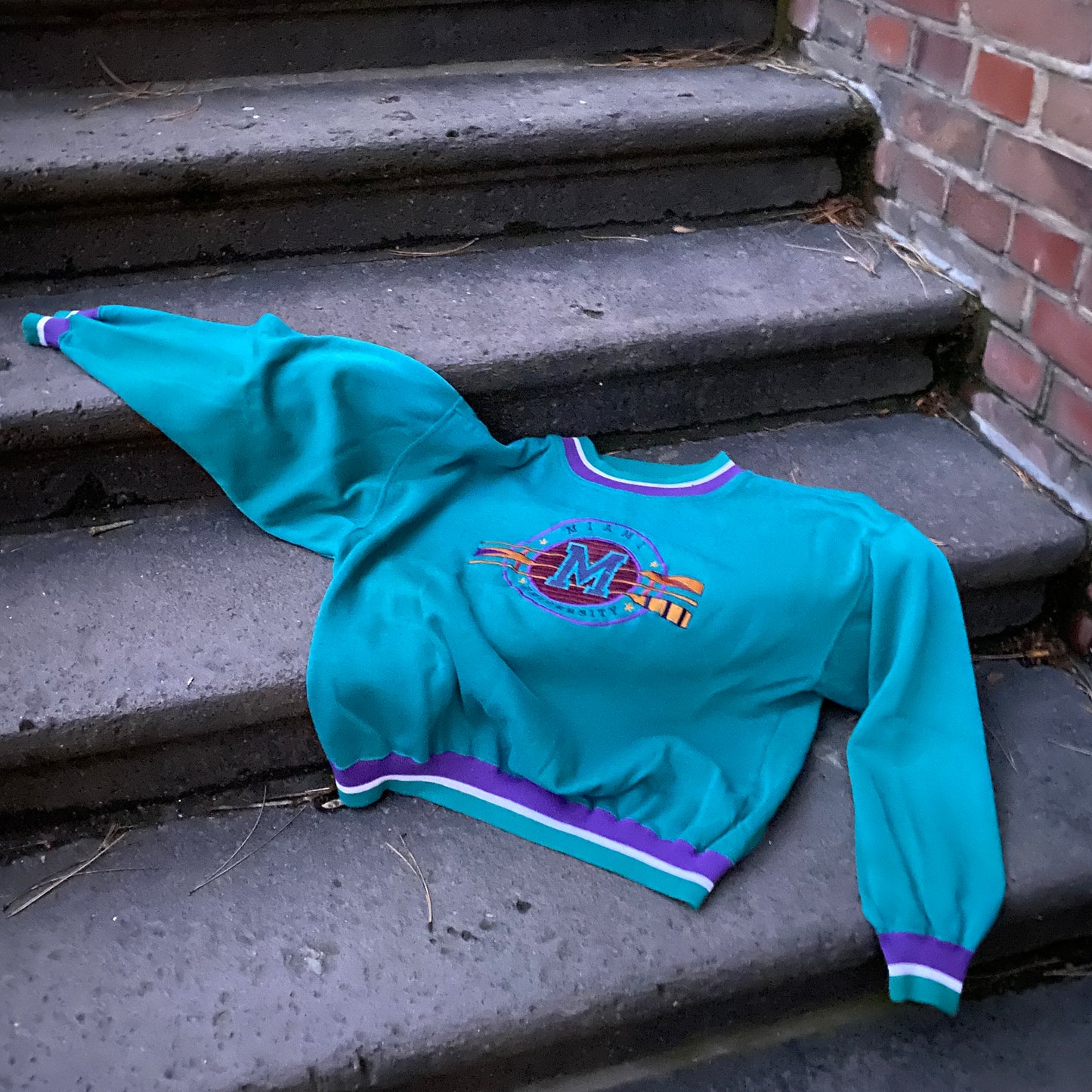 Miami University RARE heavyweight embroidered sweater (M)