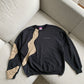 SPVNS STUDIOS: reworked vintage Champion x Carlo Colucci Style knit beige/black sweater (L)