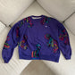 SPVNS STUDIOS: reworked vintage Champion x Carlo Colucci Style knit purple sweater