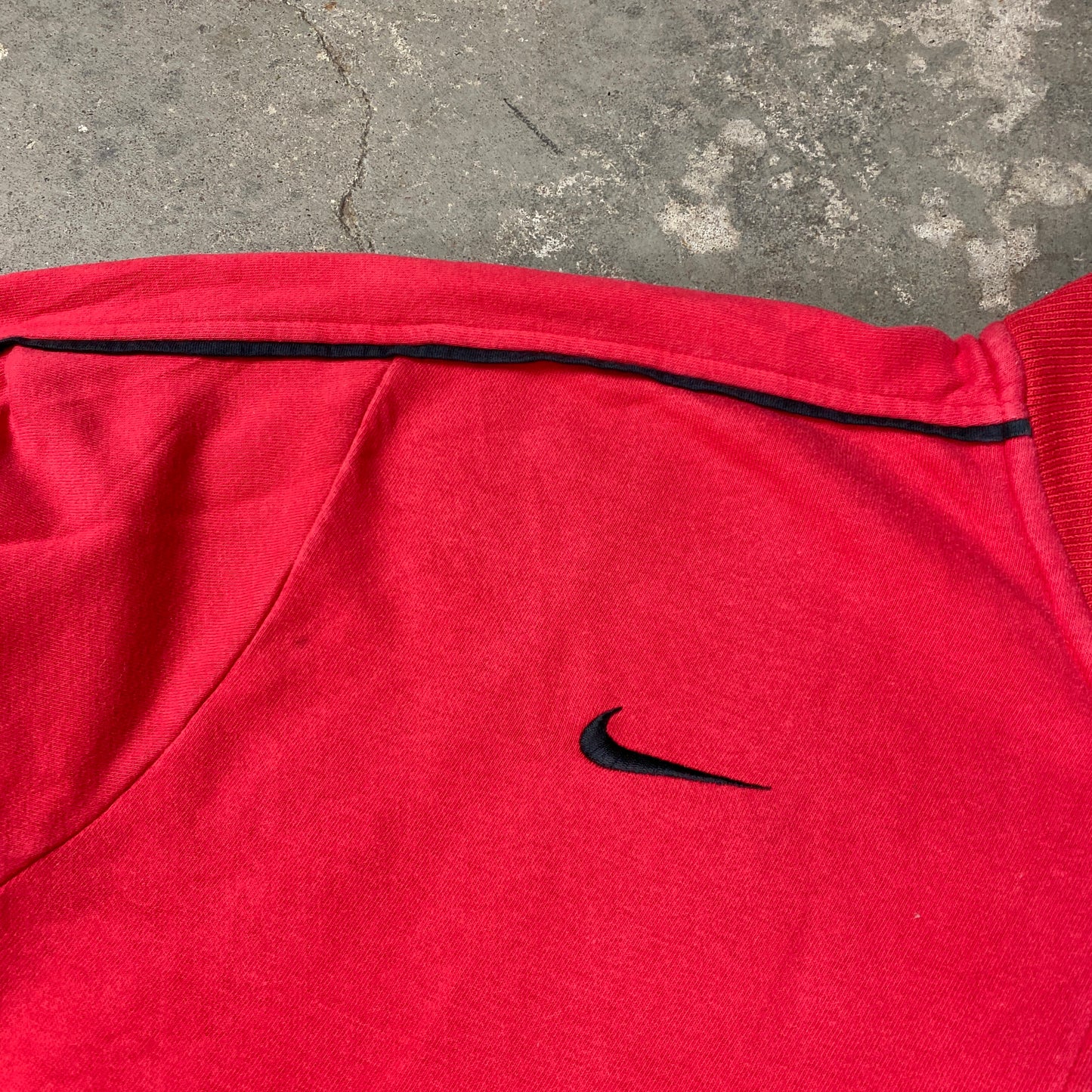 Nike embroidered black swoosh 1/4 zip sweater (XL)