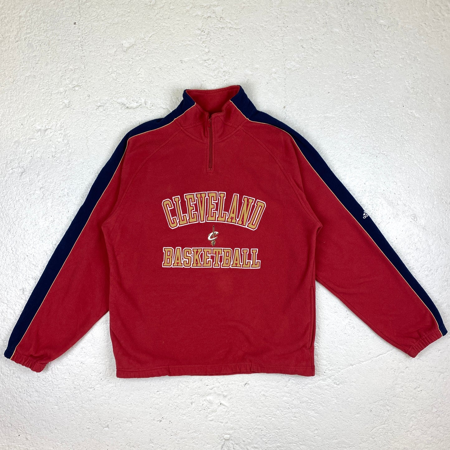 Adidas RARE Cleveland Basketball fleece 1/4 zip sweater (L-XL)
