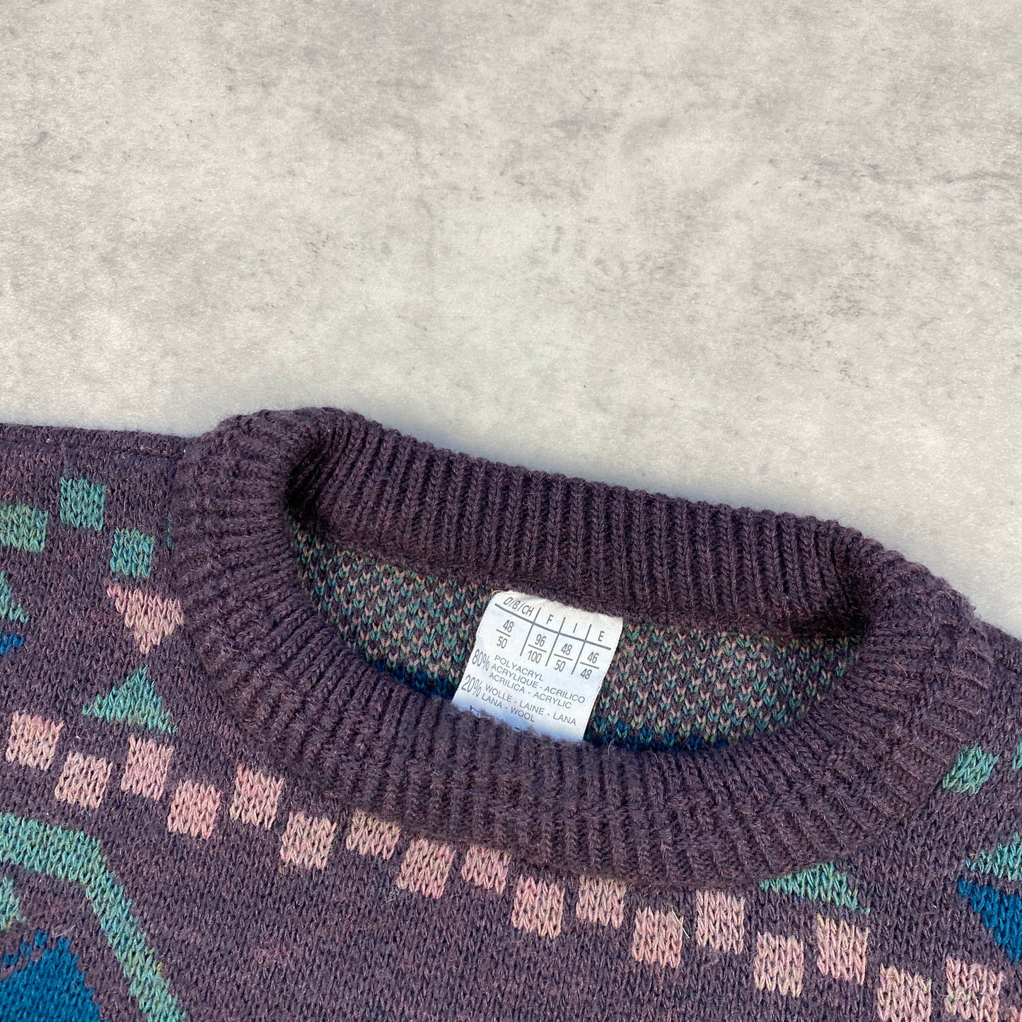 VTG knit heavyweight sweater (L)