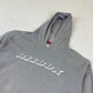 Reebok washed grey embroidered hoodie (L)