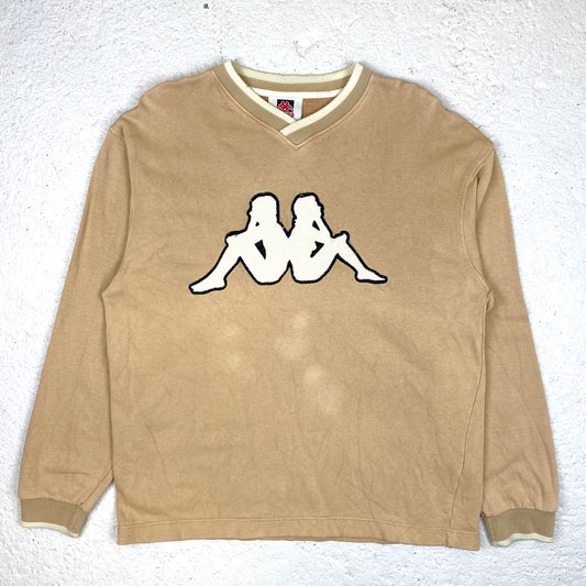 Kappa heavyweight v-neck sweater (M-L)