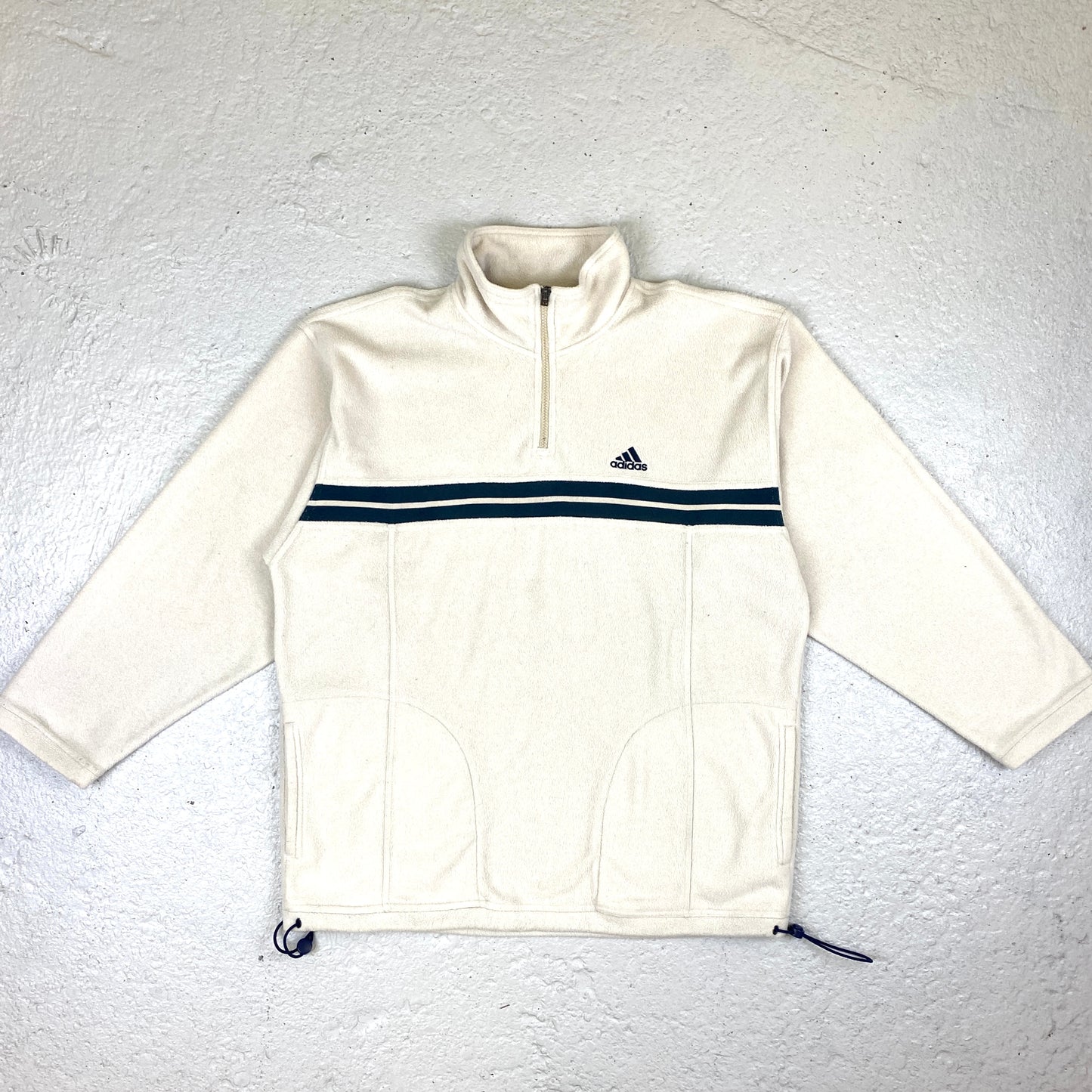 Adidas embroidered 1/4 zip fleece sweater (XL-XXL)