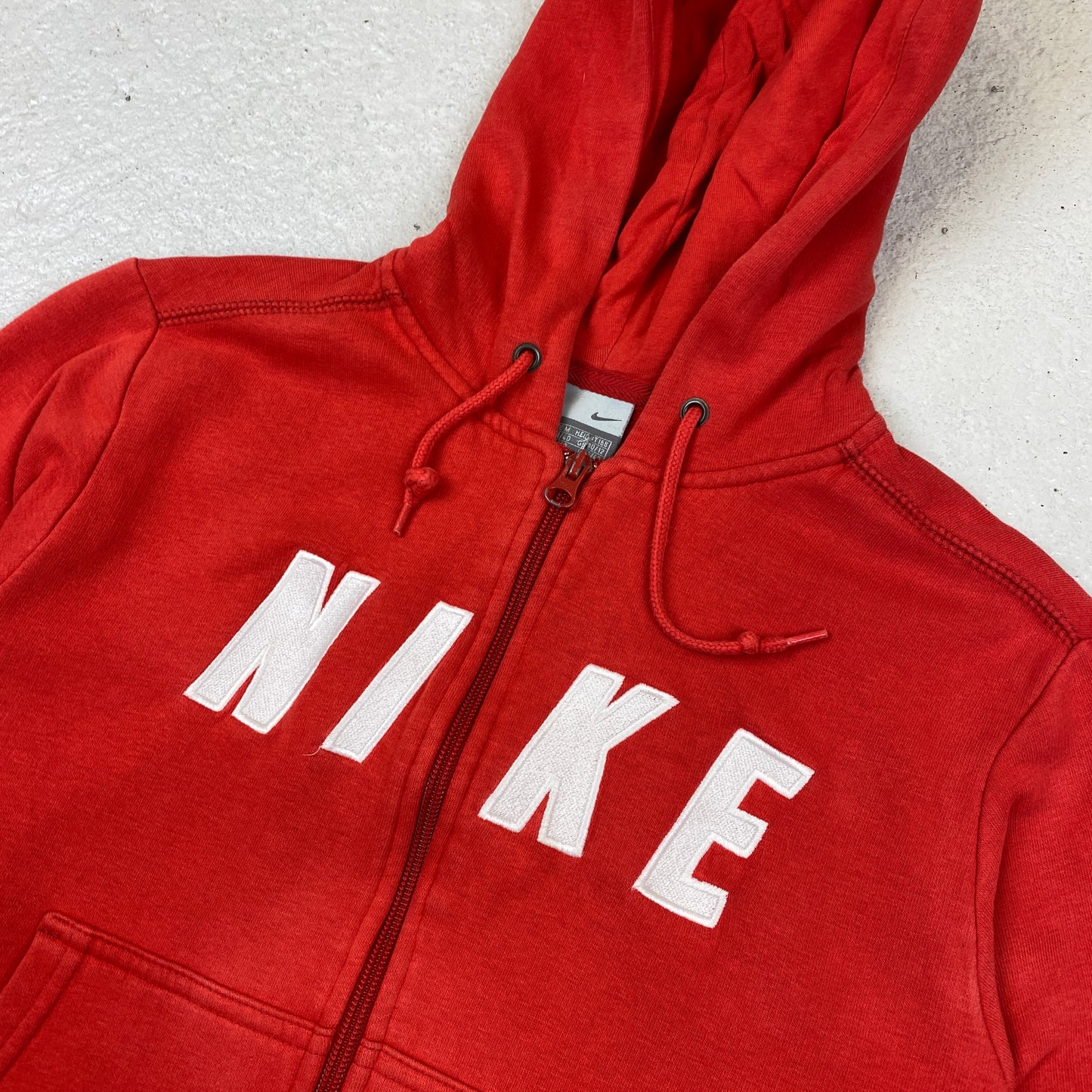 Nike RARE embroidered zip hoodie women (XS)