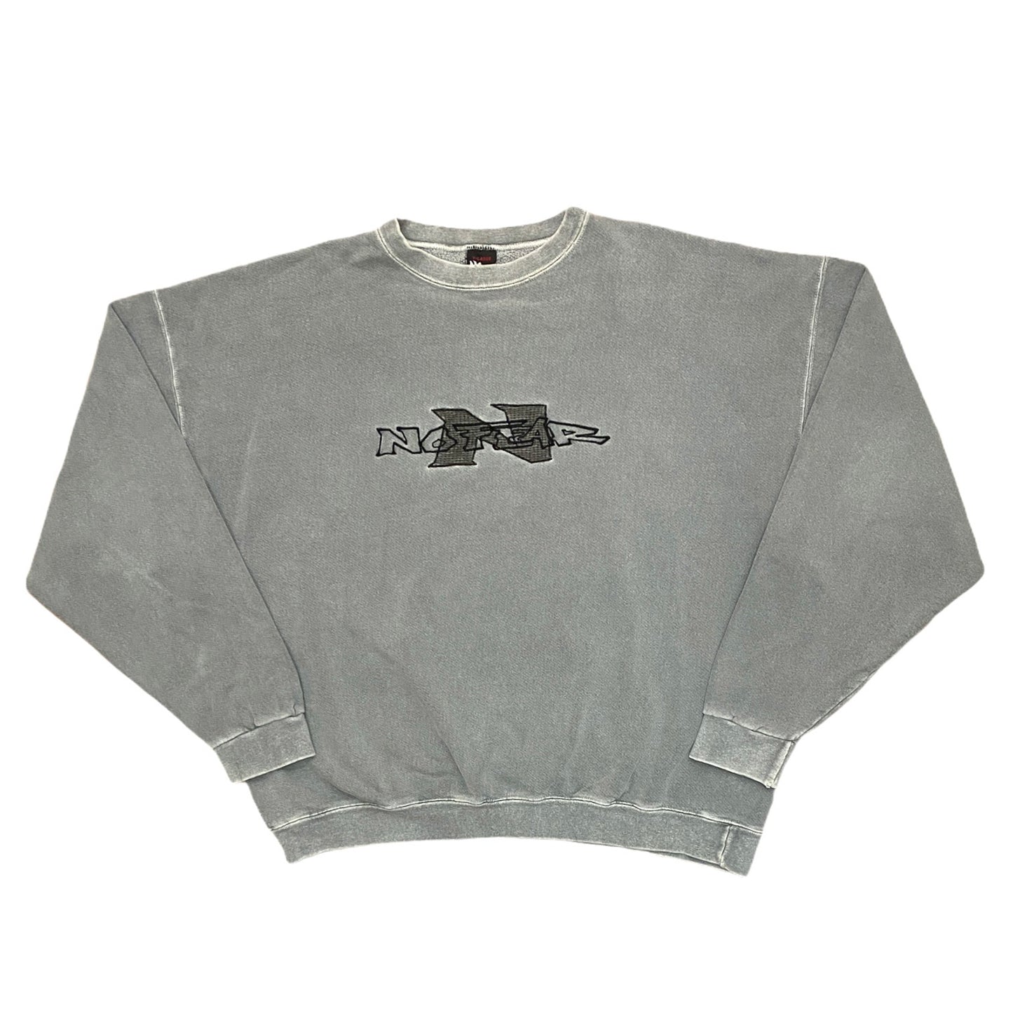 No Fear washed out embroidered sweater (L)