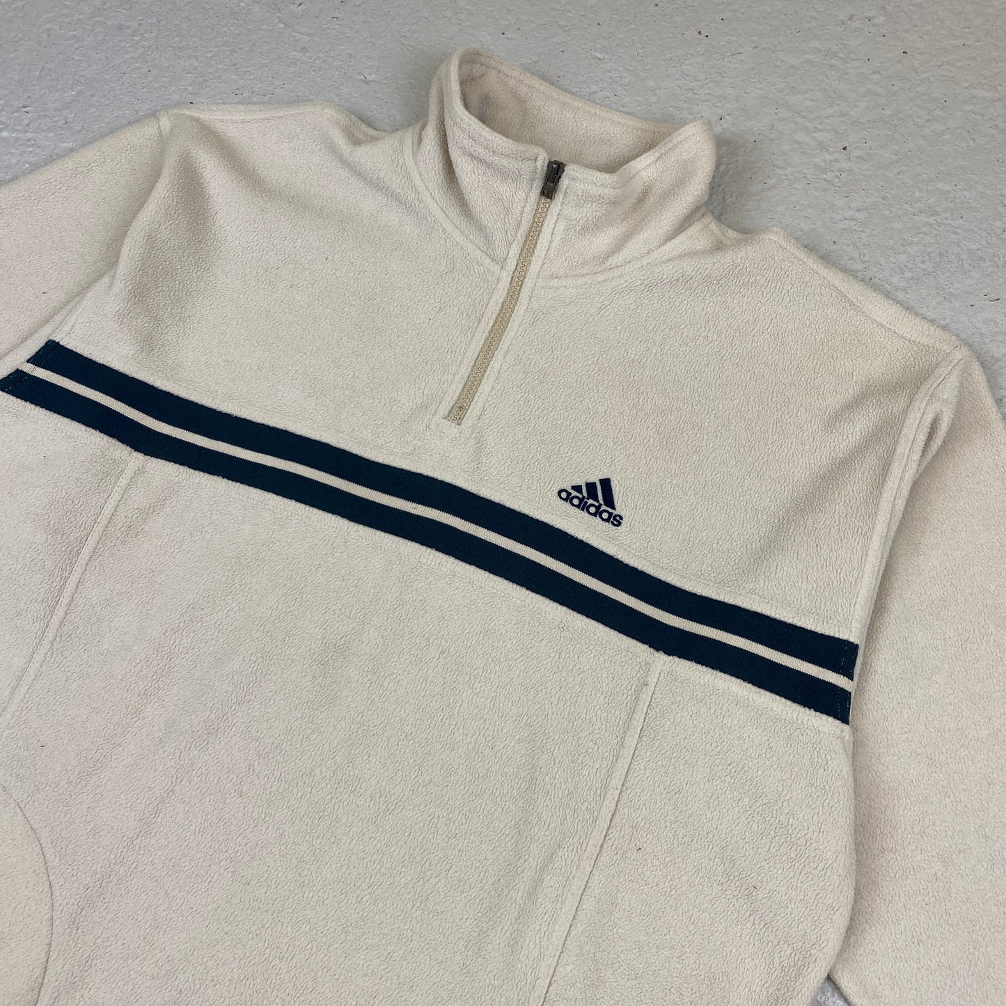 Adidas embroidered 1/4 zip fleece sweater (XL-XXL)