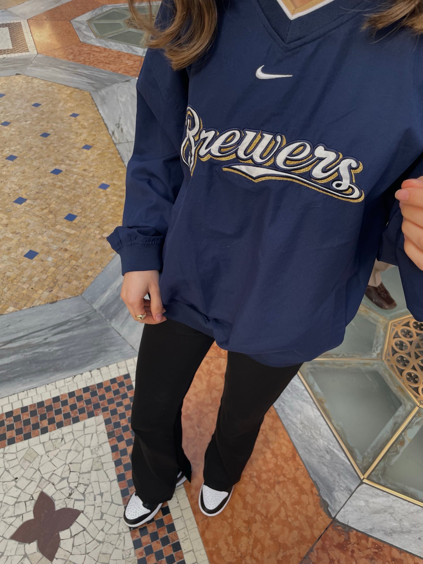 Nike RARE Brewers heavyweight windbreaker (M)