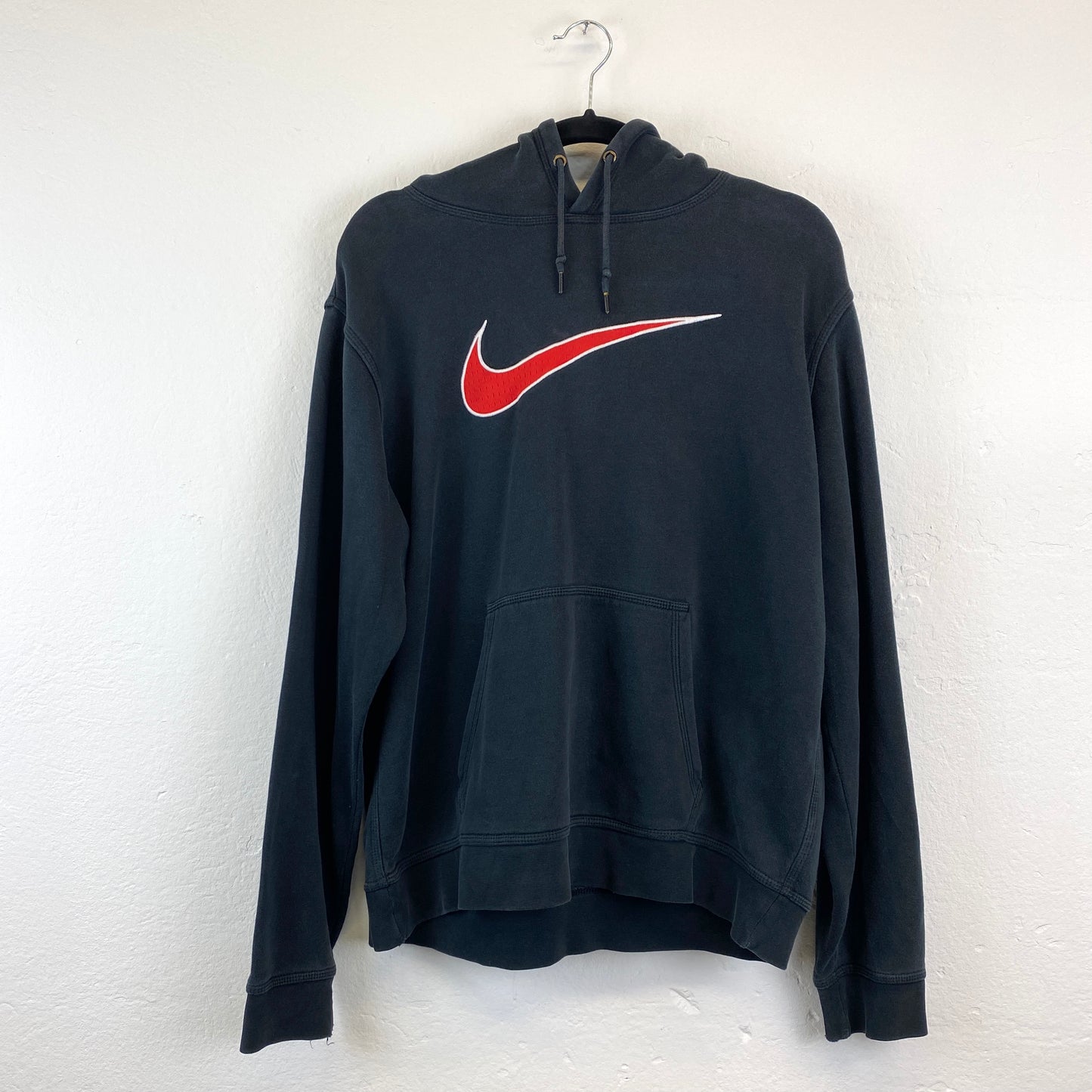 Nike embroidered big swoosh hoodie (S)